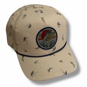 Dead Drift Fly Fishing Hat Patch Rope Cap Fly Pattern Paramount Men's OSFM